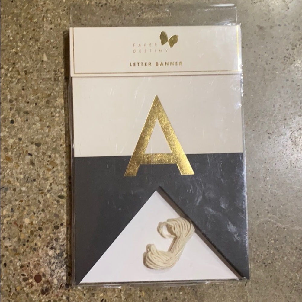 Customizable Black Tie Letter Banner (Set of 60)